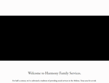 Tablet Screenshot of harmonyfamilyservices.org